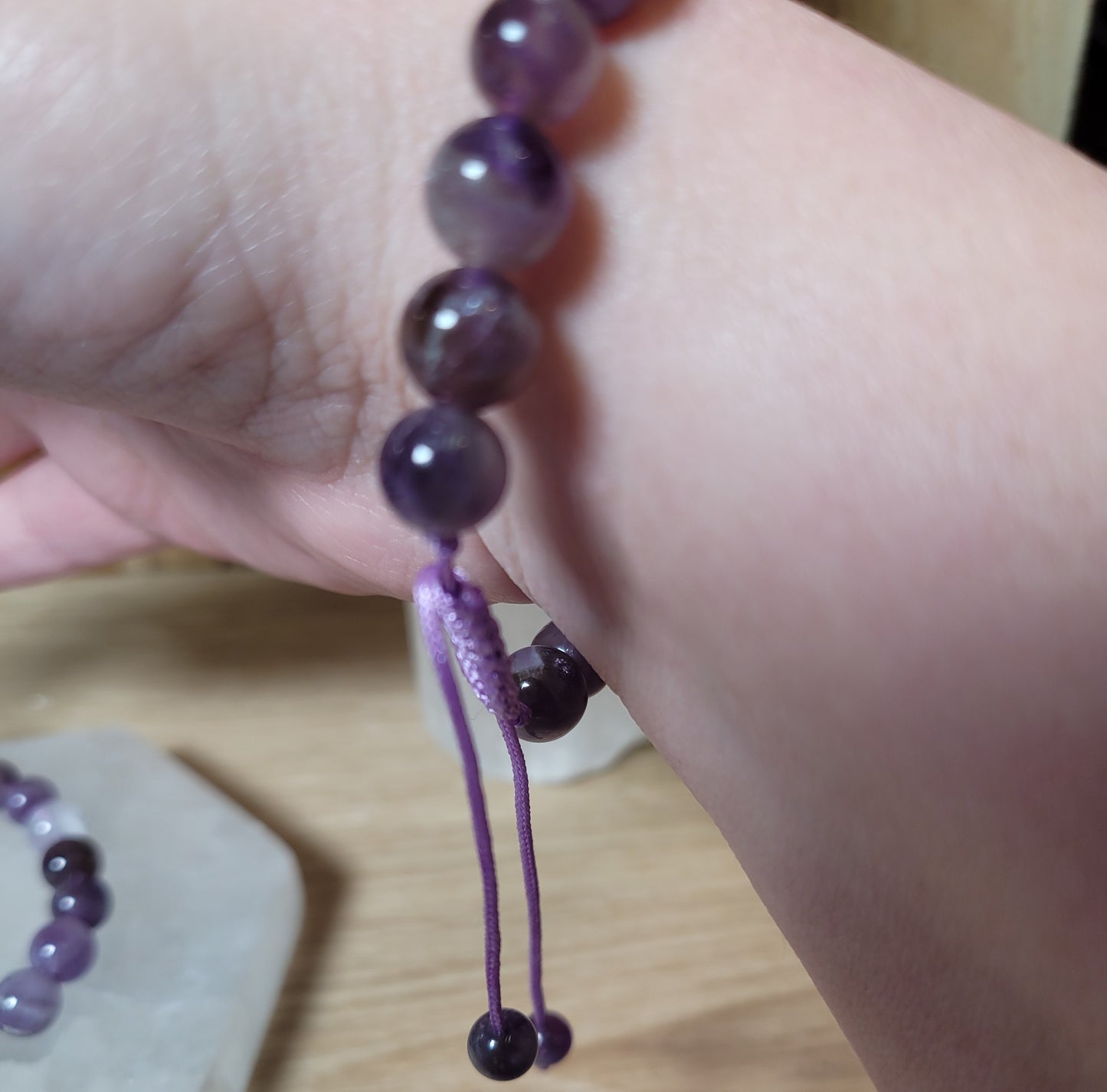 Amethyst Bracelet (Adjustable) - 8mm