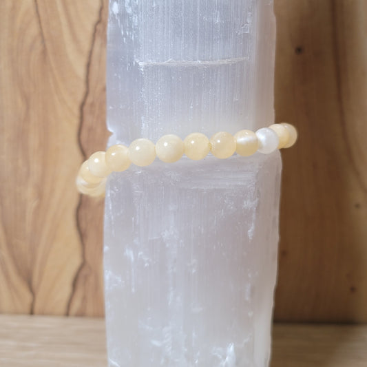 Orange Calcite Bracelet - 6mm