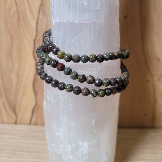 Dragon Bloodstone Jasper - 4mm Bracelet