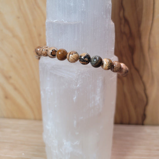 Picture Jasper Bracelet - 6mm