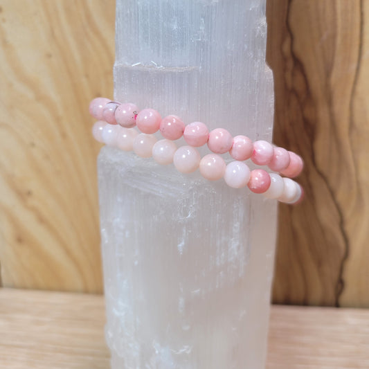 Peruvian Pink Opal Bracelet - 6mm