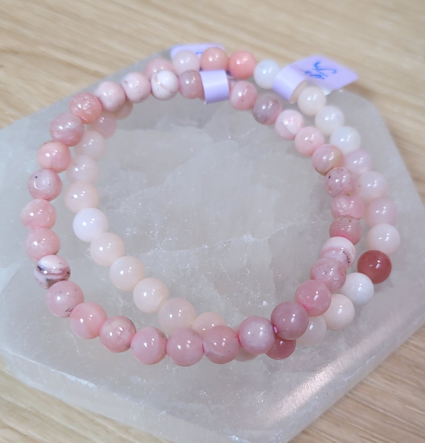 Peruvian Pink Opal Bracelet - 6mm