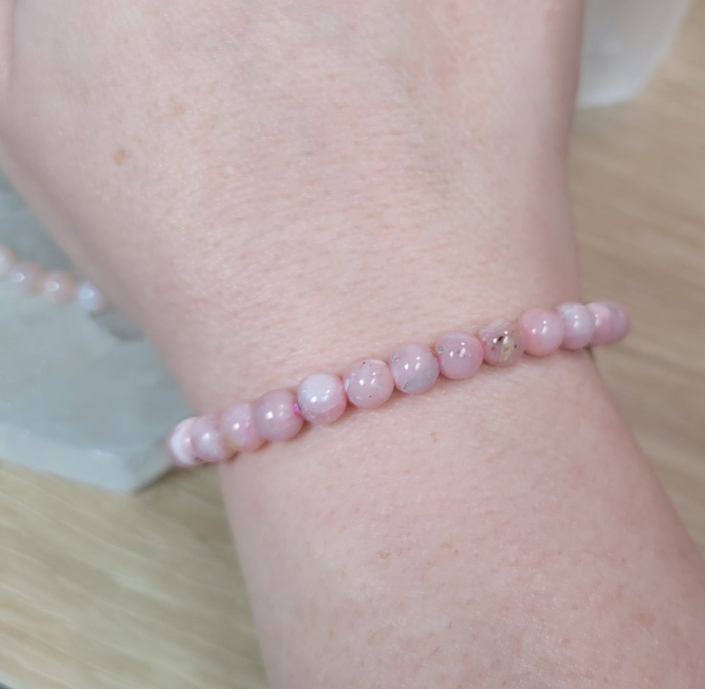 Peruvian Pink Opal Bracelet - 6mm