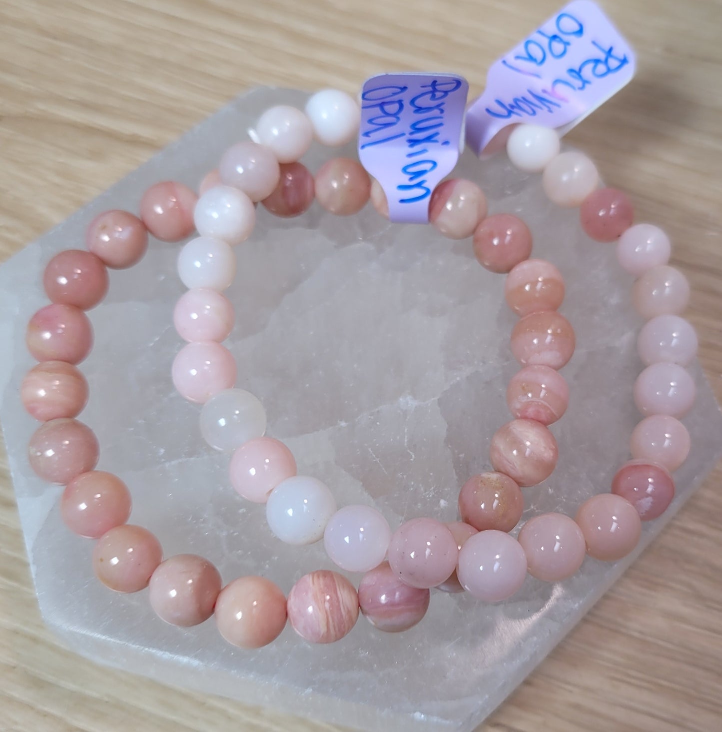 Peruvian Pink Opal Bracelet - 7mm