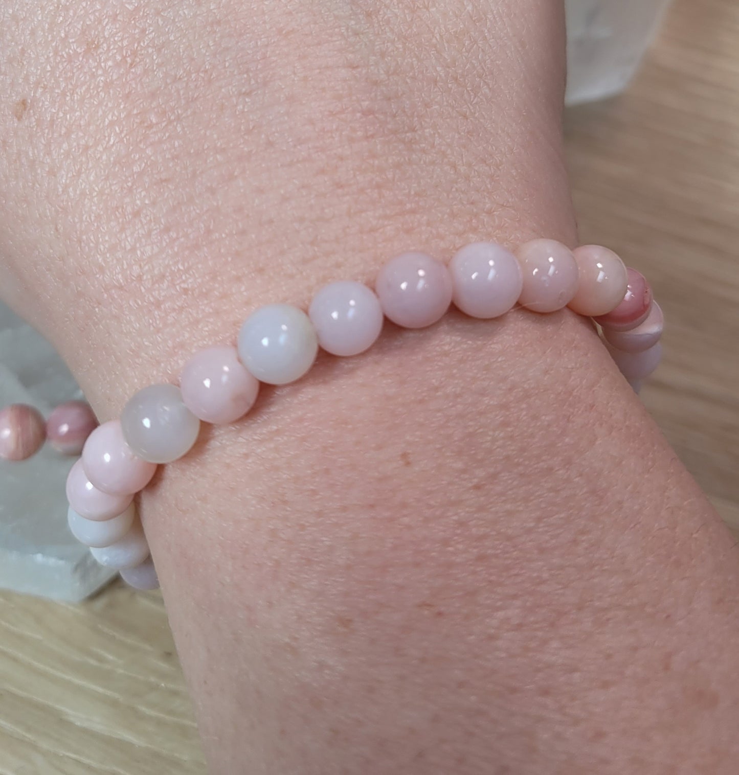 Peruvian Pink Opal Bracelet - 7mm