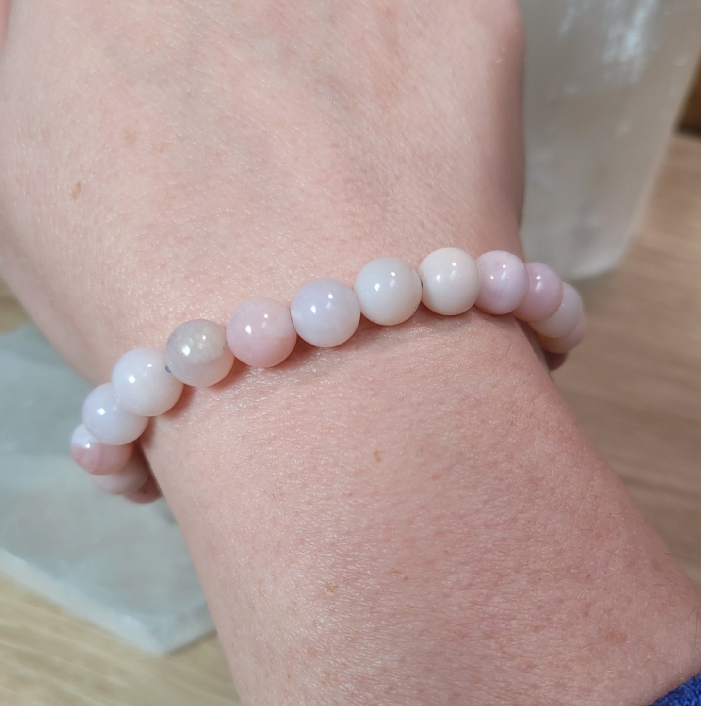 Peruvian Pink Opal Bracelet - 8mm