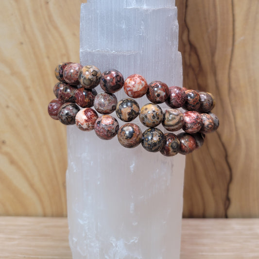 Leopard Skin Jasper Bracelet - 8.5mm