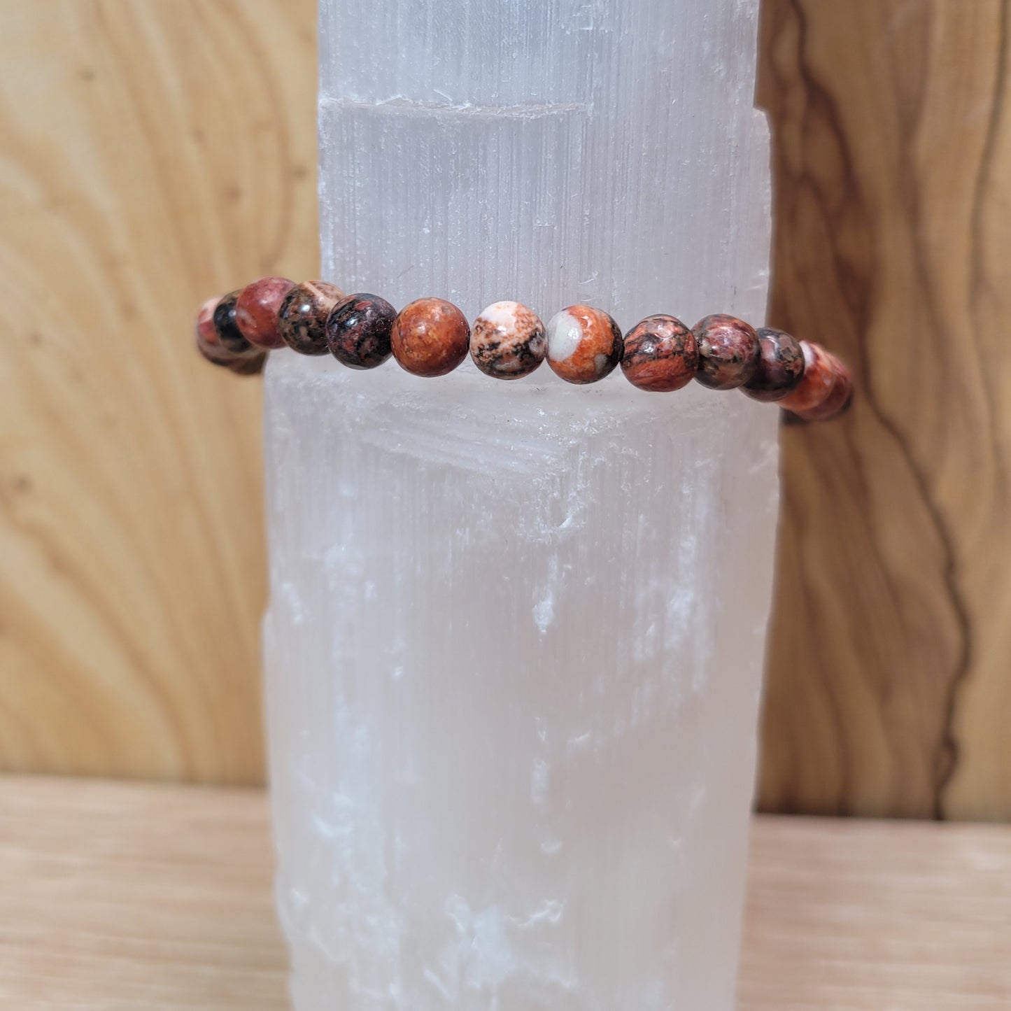 Leopard Skin Jasper Bracelet  6mm