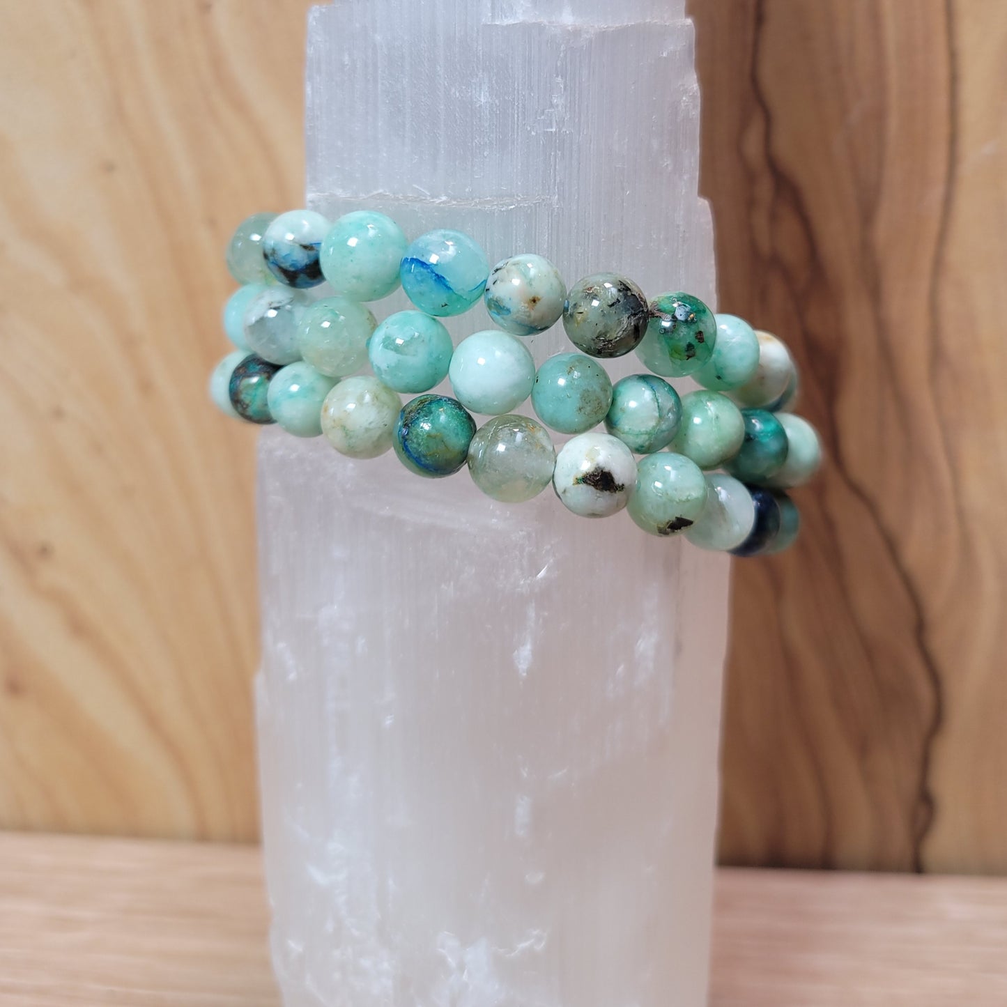 Apatite in Quartz Bracelet - 8mm