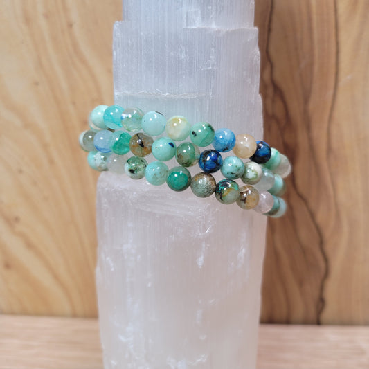 Apatite in Quartz Bracelet - 6mm