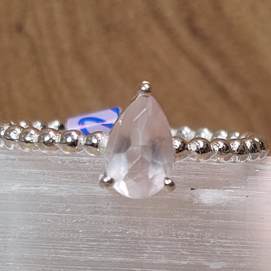 Rose Quartz - Size 10 Ring