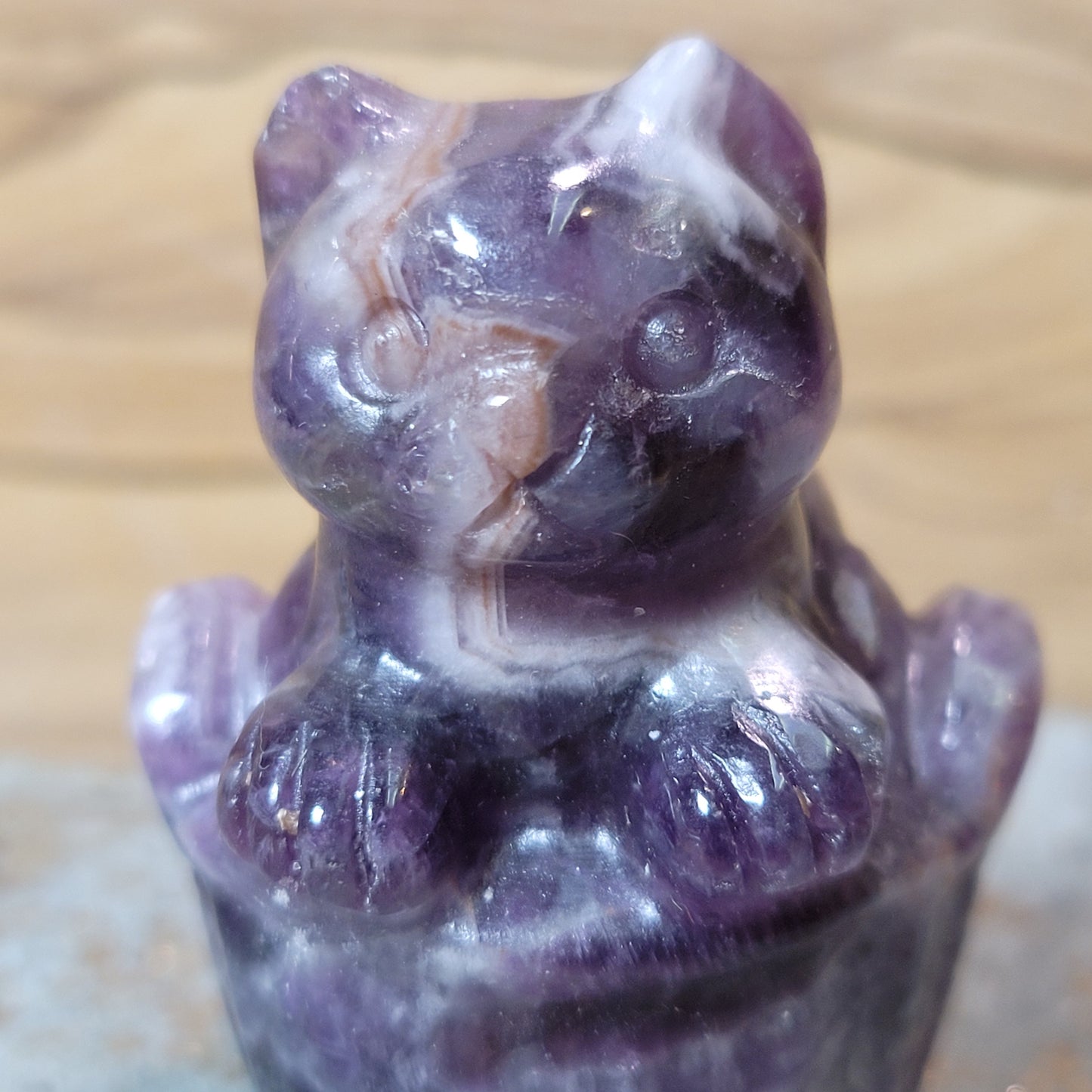 Chevron Amethyst Basket Cat