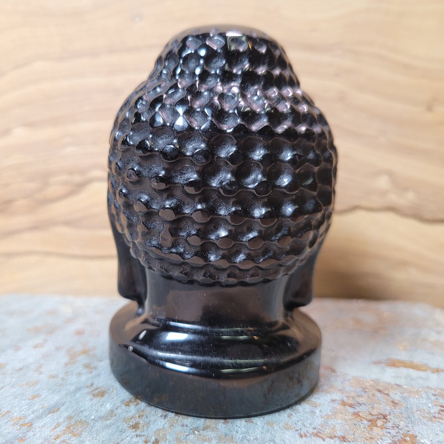 Obsidian Buddah Head
