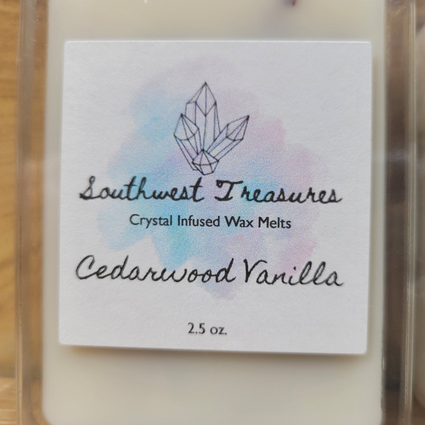 Cedarwood Vanilla Crystal Infused Soy Wax Melt