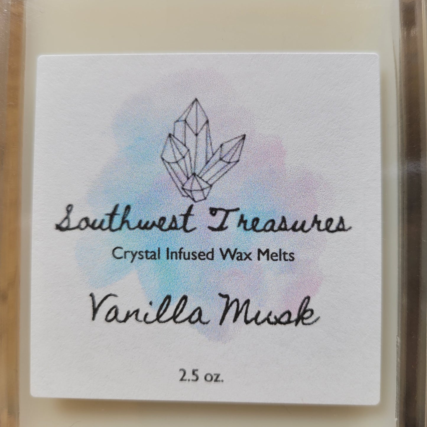 Vanilla Musk Crystal Infused Soy Wax Melt