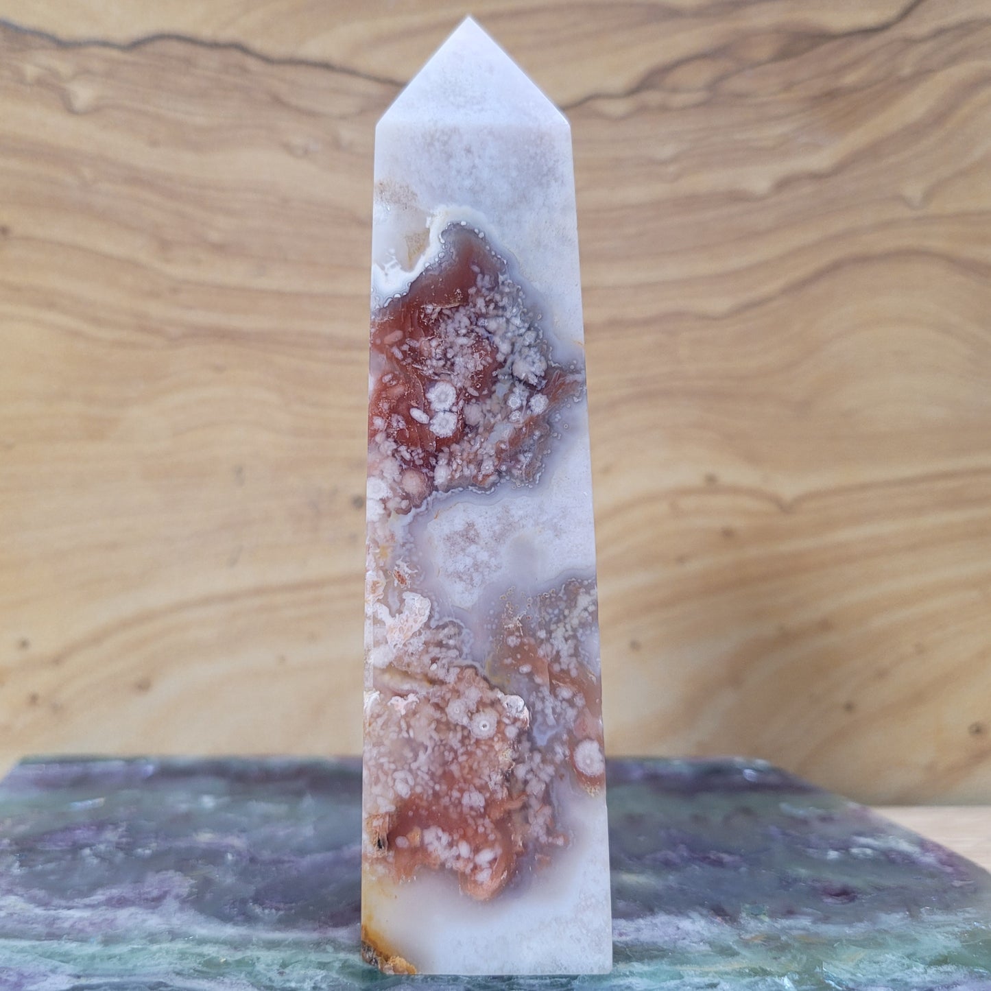 Pink Amethyst/Flower Agate Point