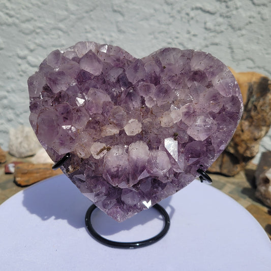 Amethyst Druzy Heart