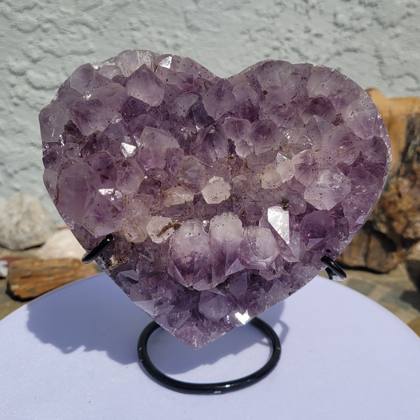 Amethyst Druzy Heart