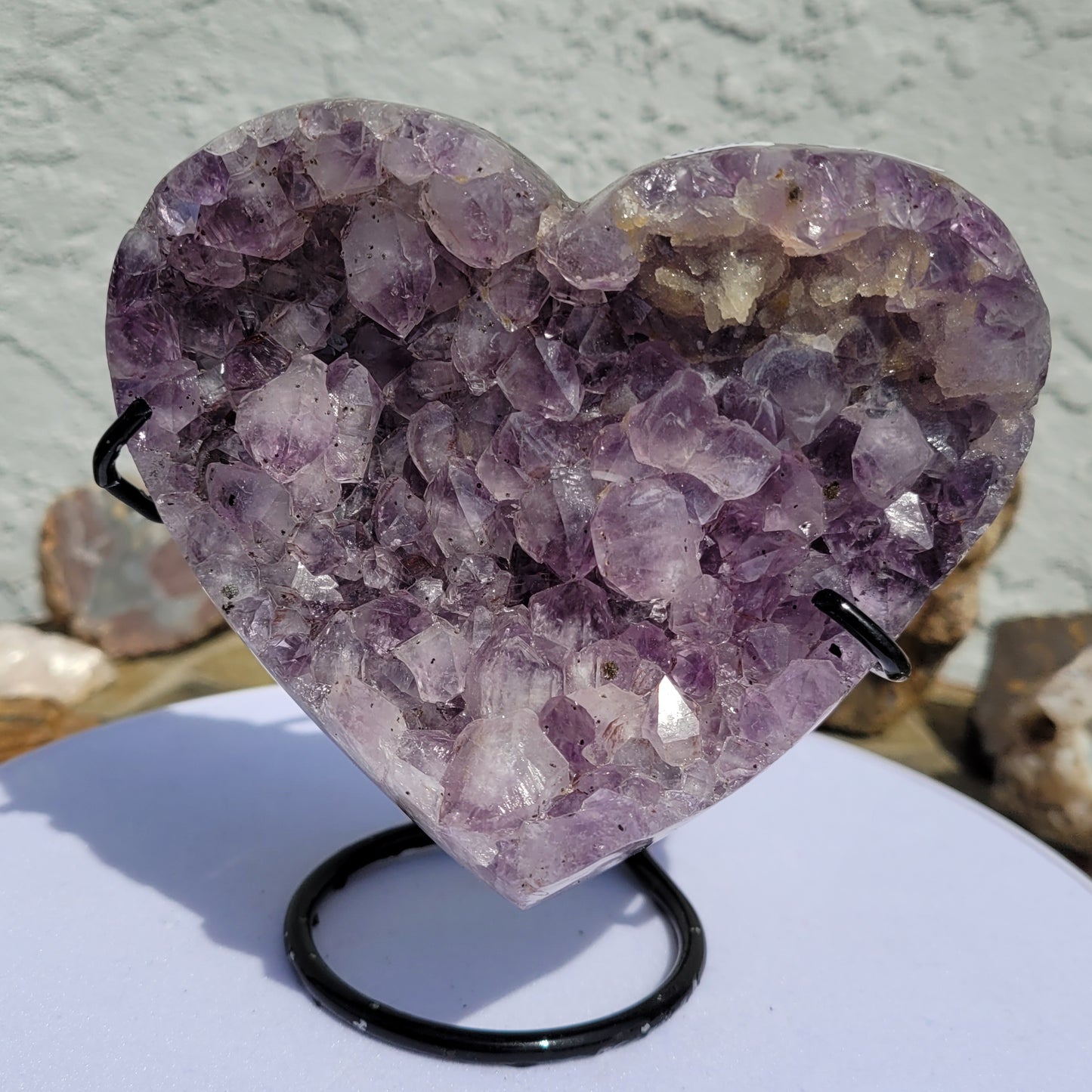 Amethyst Druzy Heart