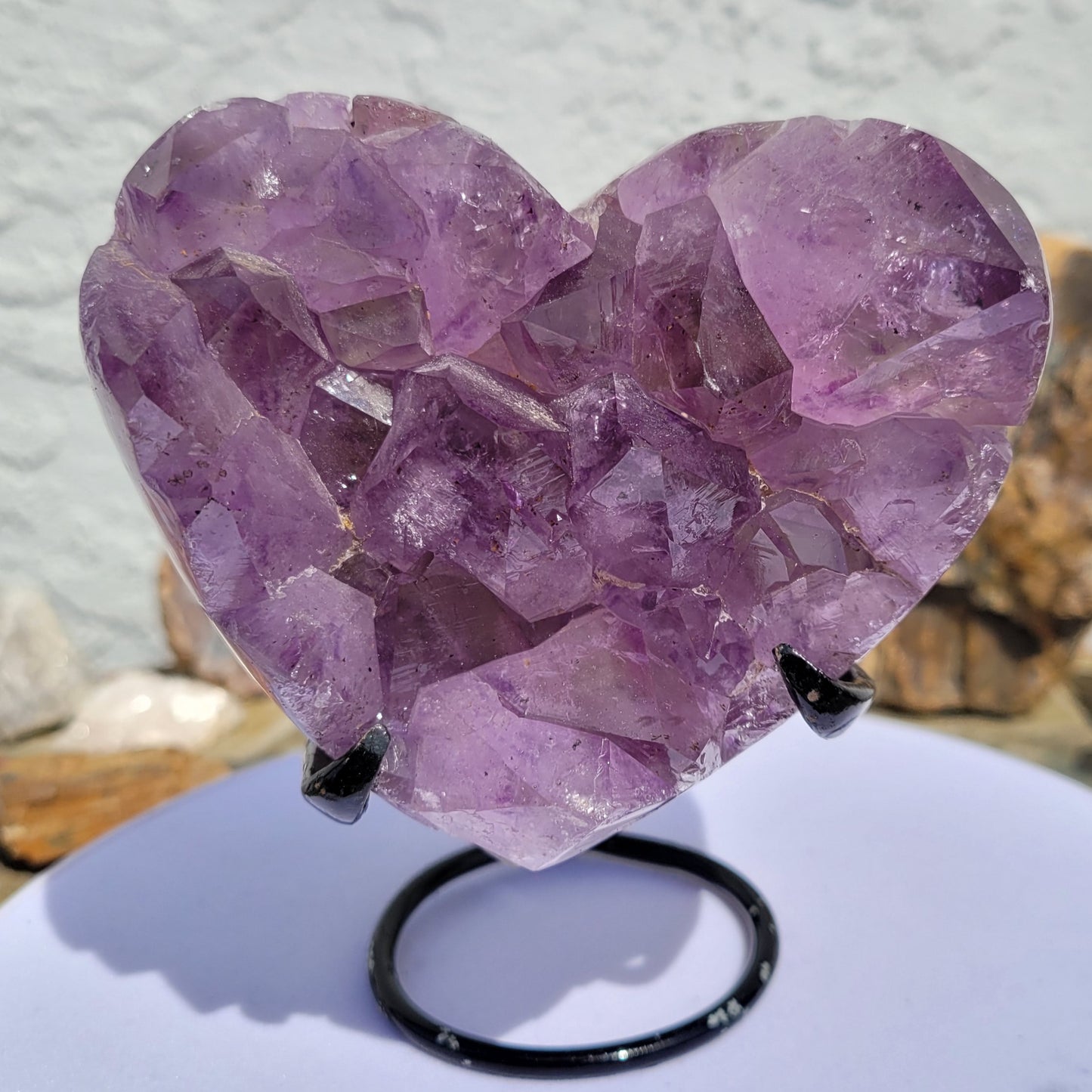 Amethyst Druzy Heart