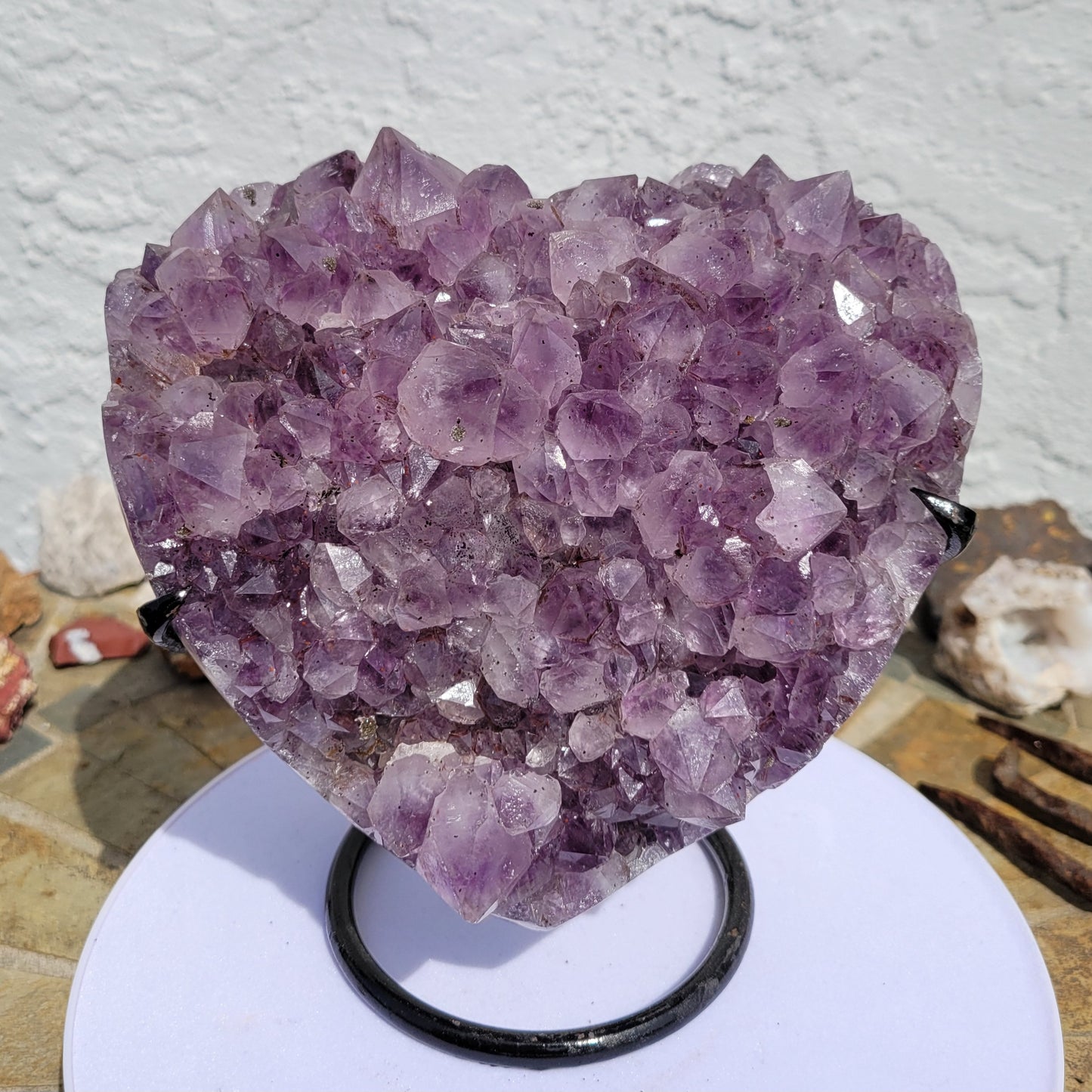 Amethyst Druzy Heart