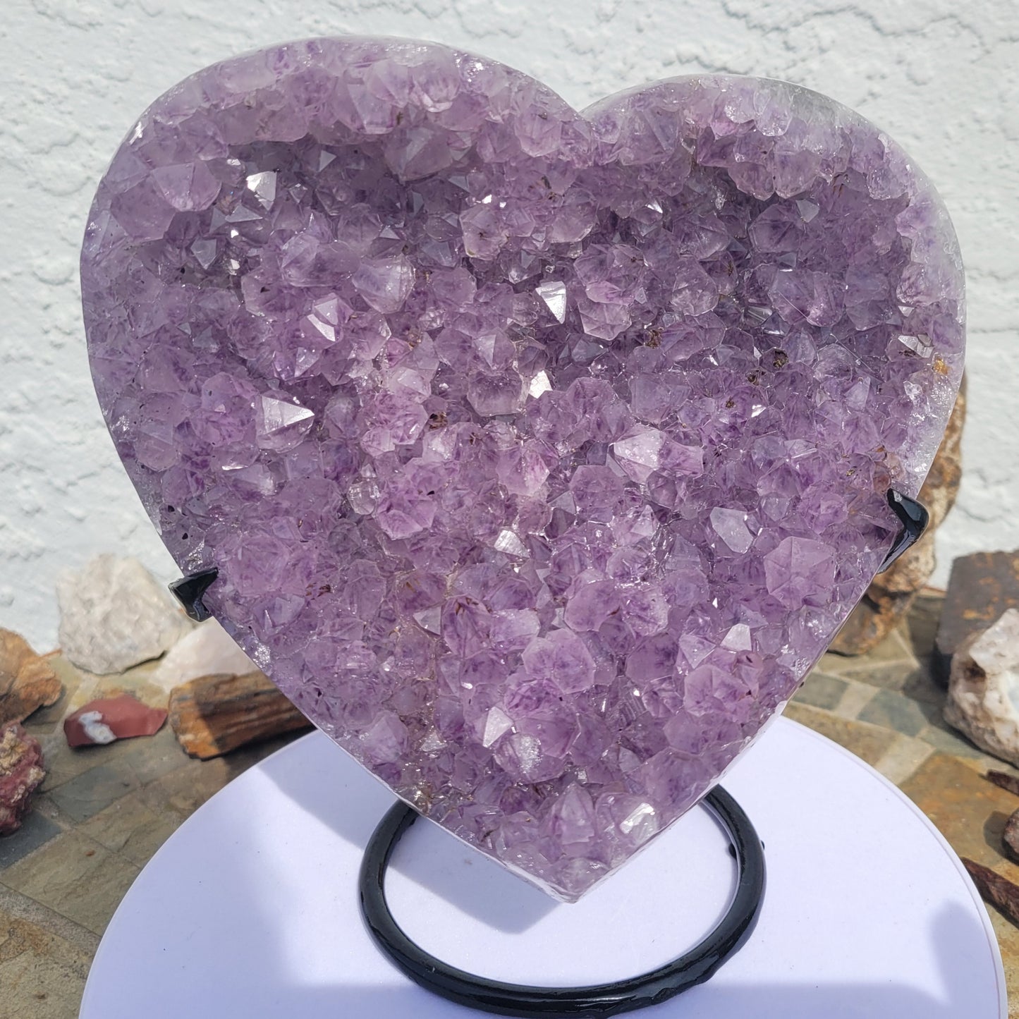 Amethyst Druzy Heart