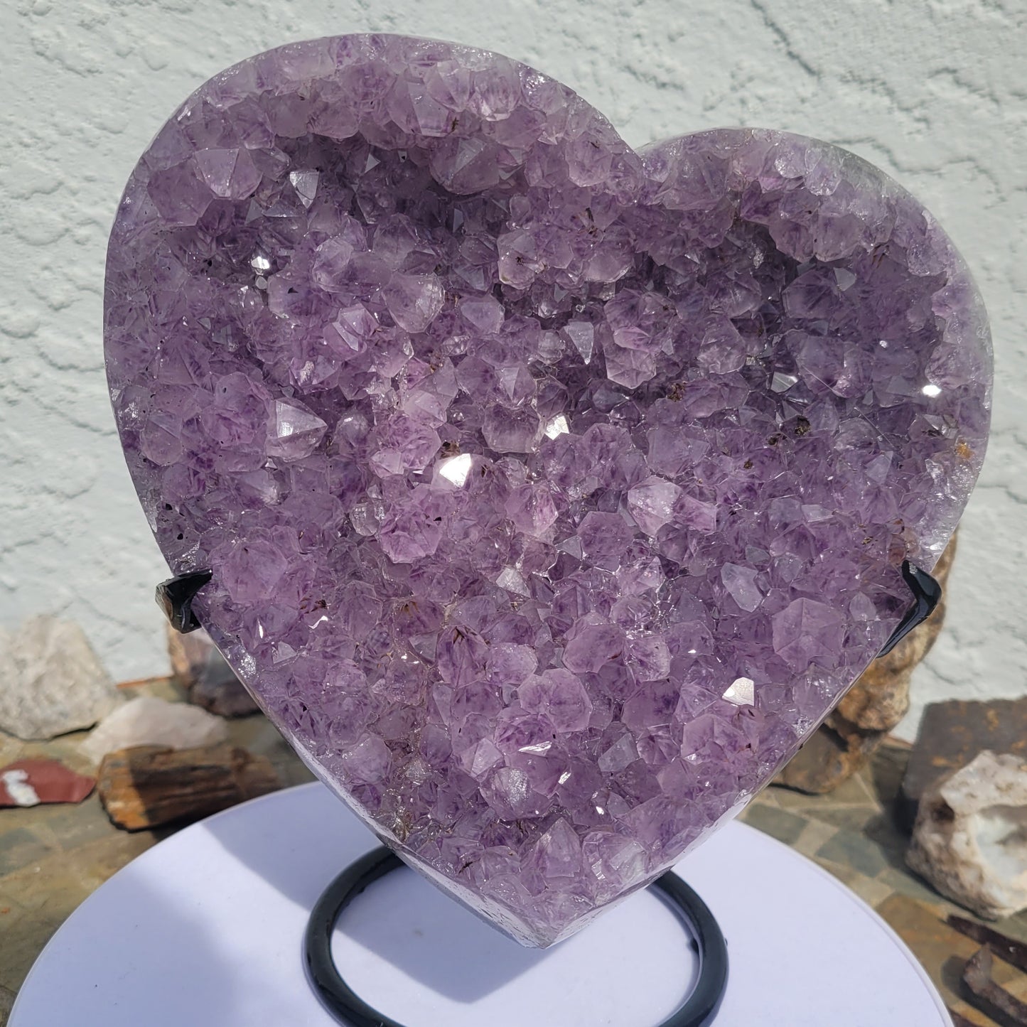 Amethyst Druzy Heart