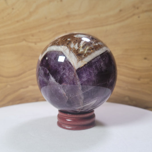 Chevron Amethyst Sphere