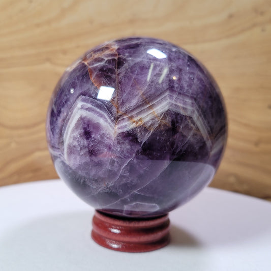 Chevron Amethyst Sphere