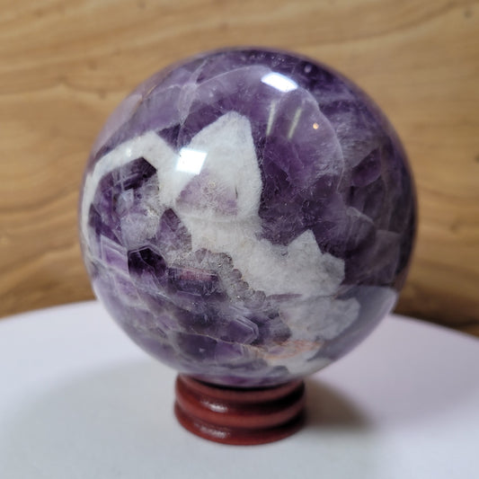 Chevron Amethyst Sphere