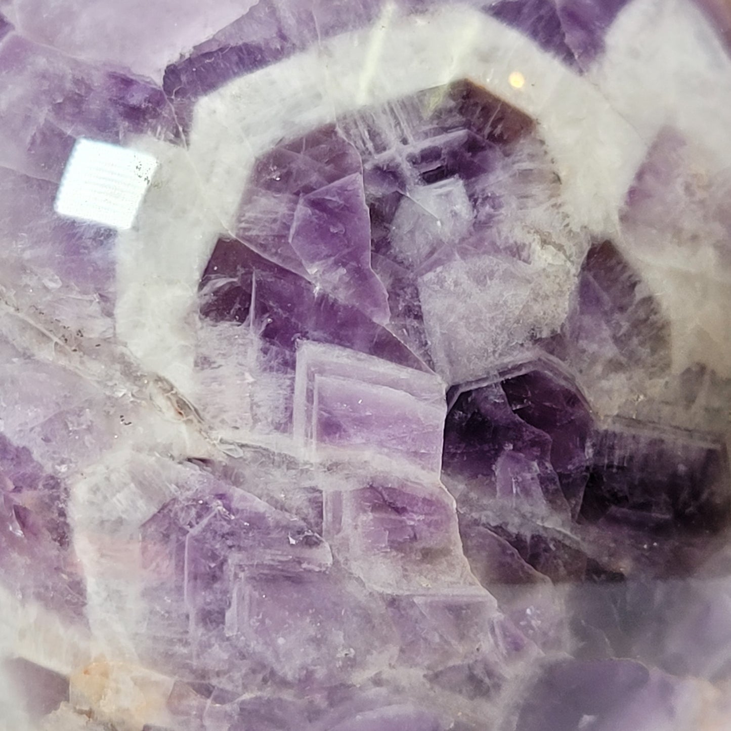 Chevron Amethyst Sphere