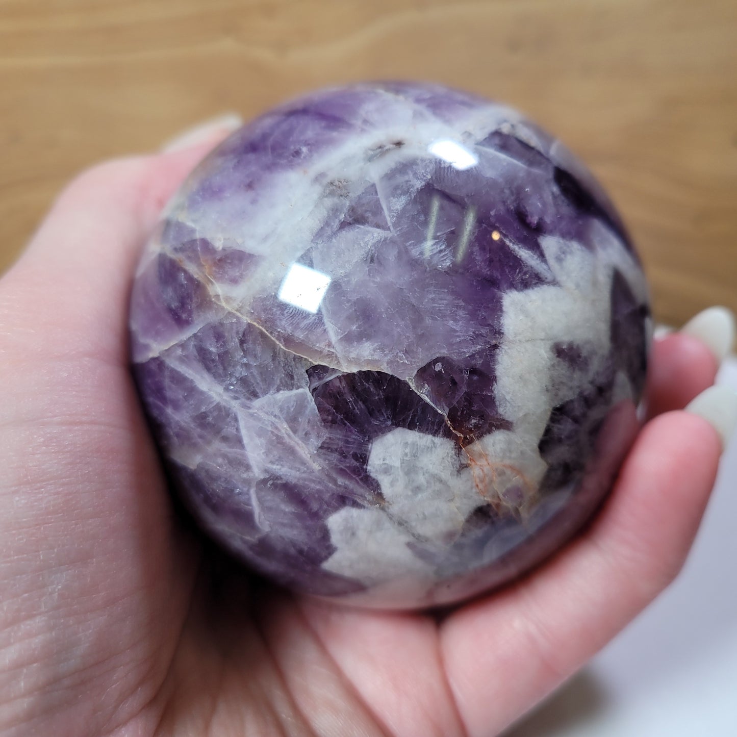 Chevron Amethyst Sphere