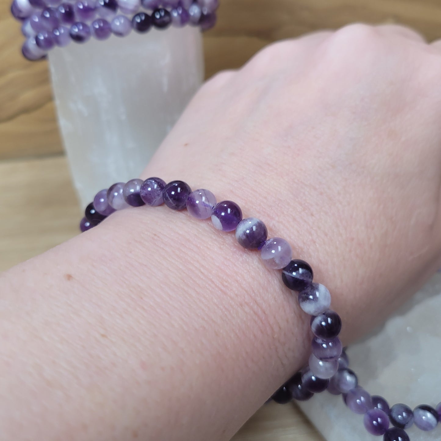 Dream/Chevron Amethyst Bracelet - 6mm