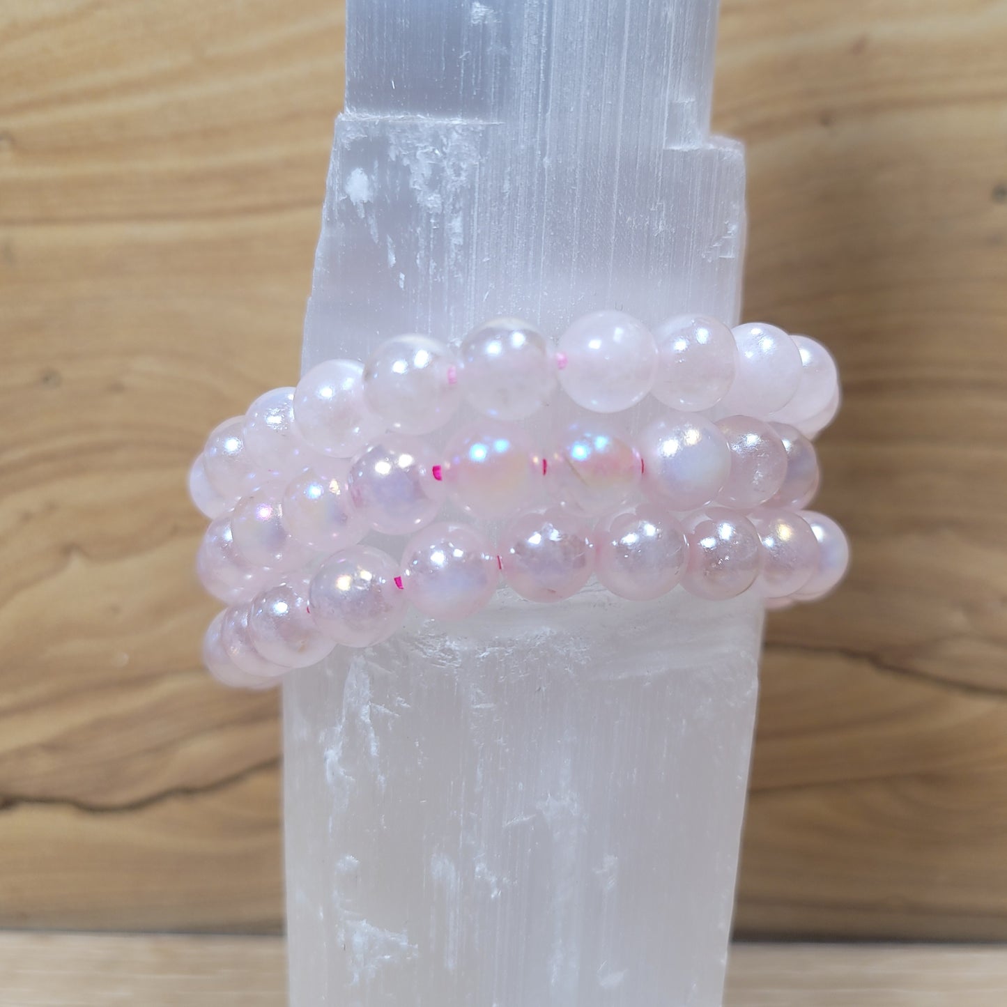 Aura Rose Quartz Bracelet - 8mm