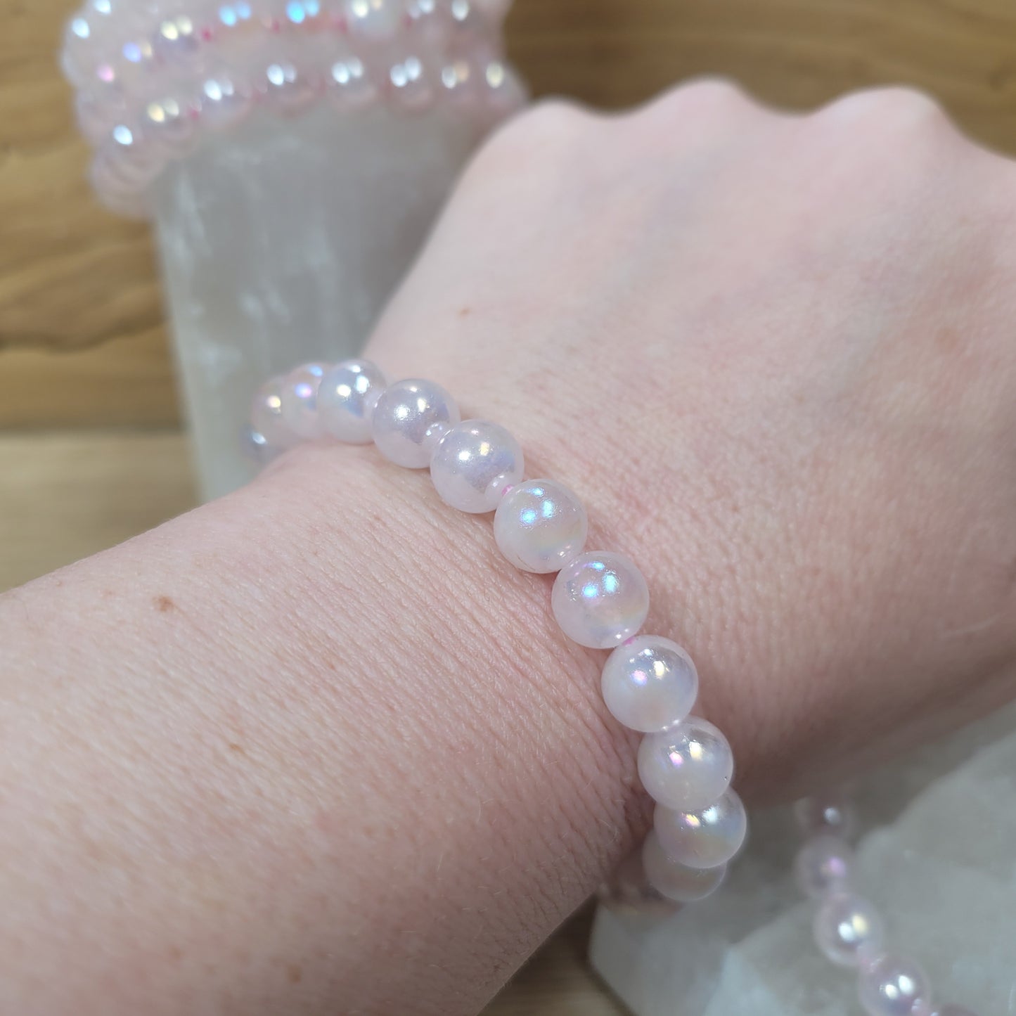 Aura Rose Quartz Bracelet - 8mm