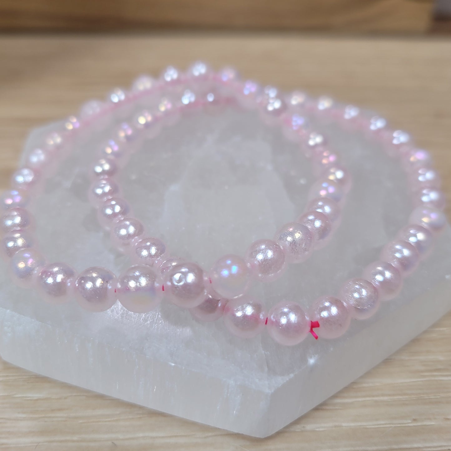 Aura Rose Quartz Bracelet - 6mm