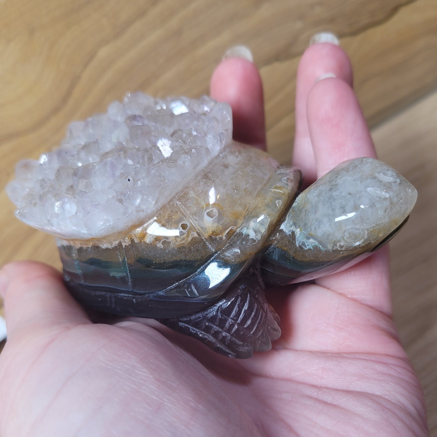 Agate & Quartz Turtle