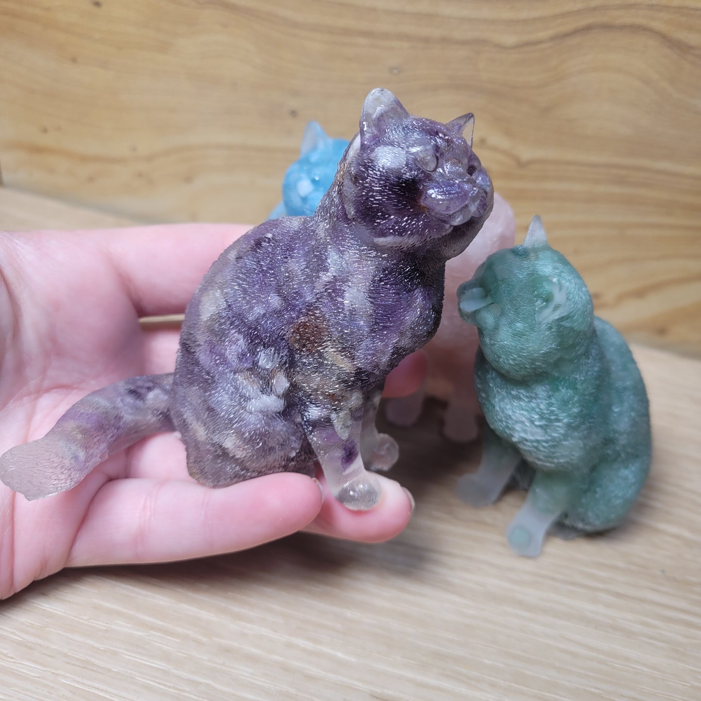 Cat - Crystal Chips in Resin