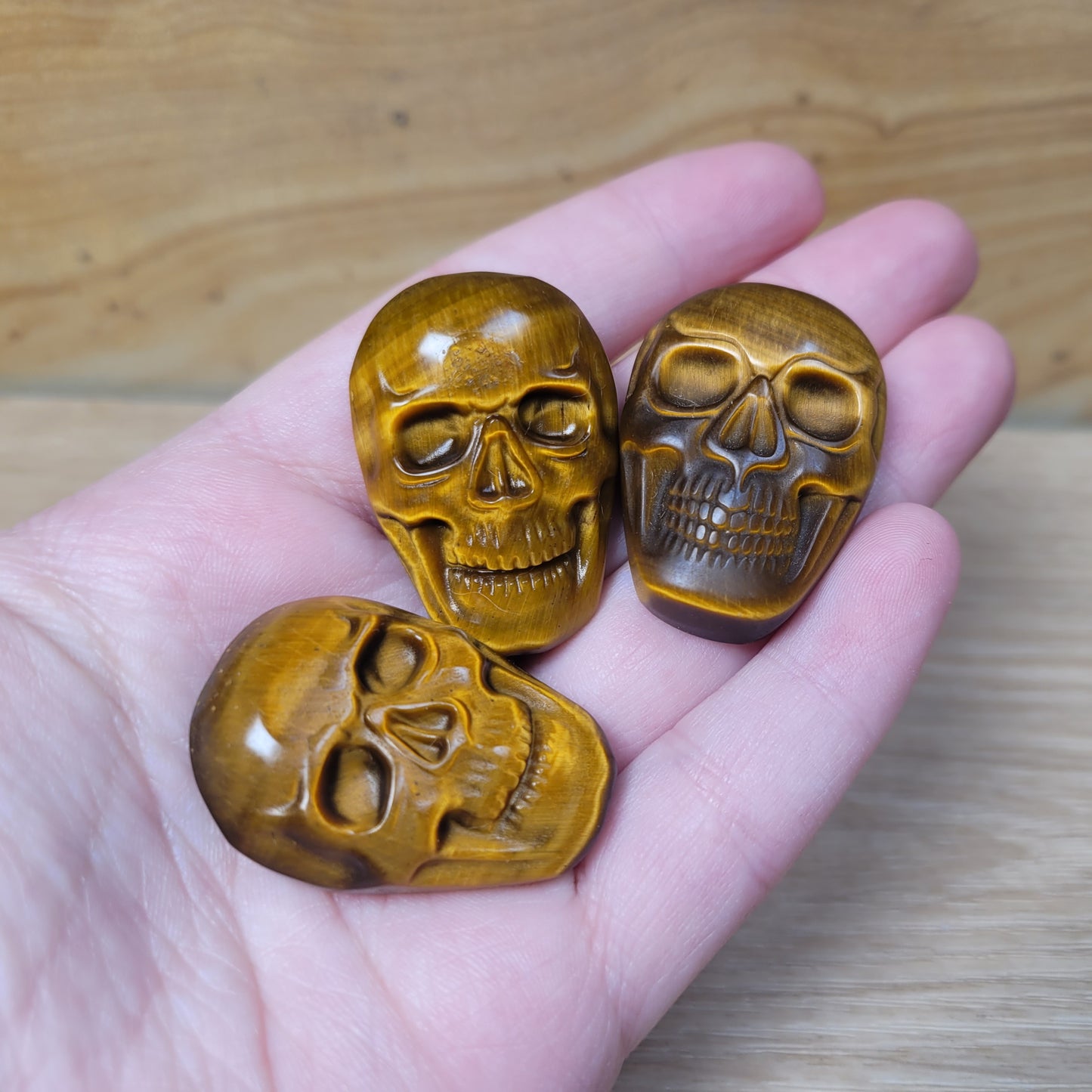 Tiger Eye Skull