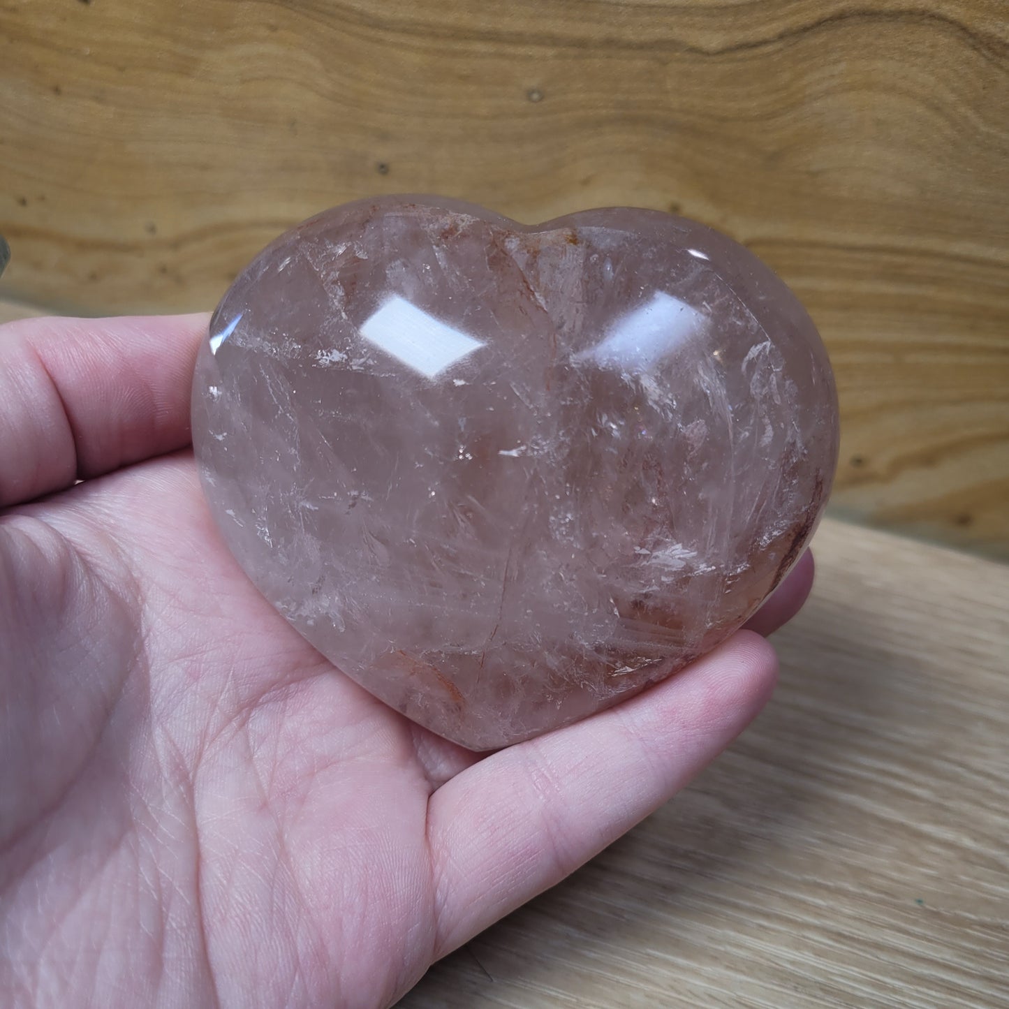 Hematoid Quartz Heart