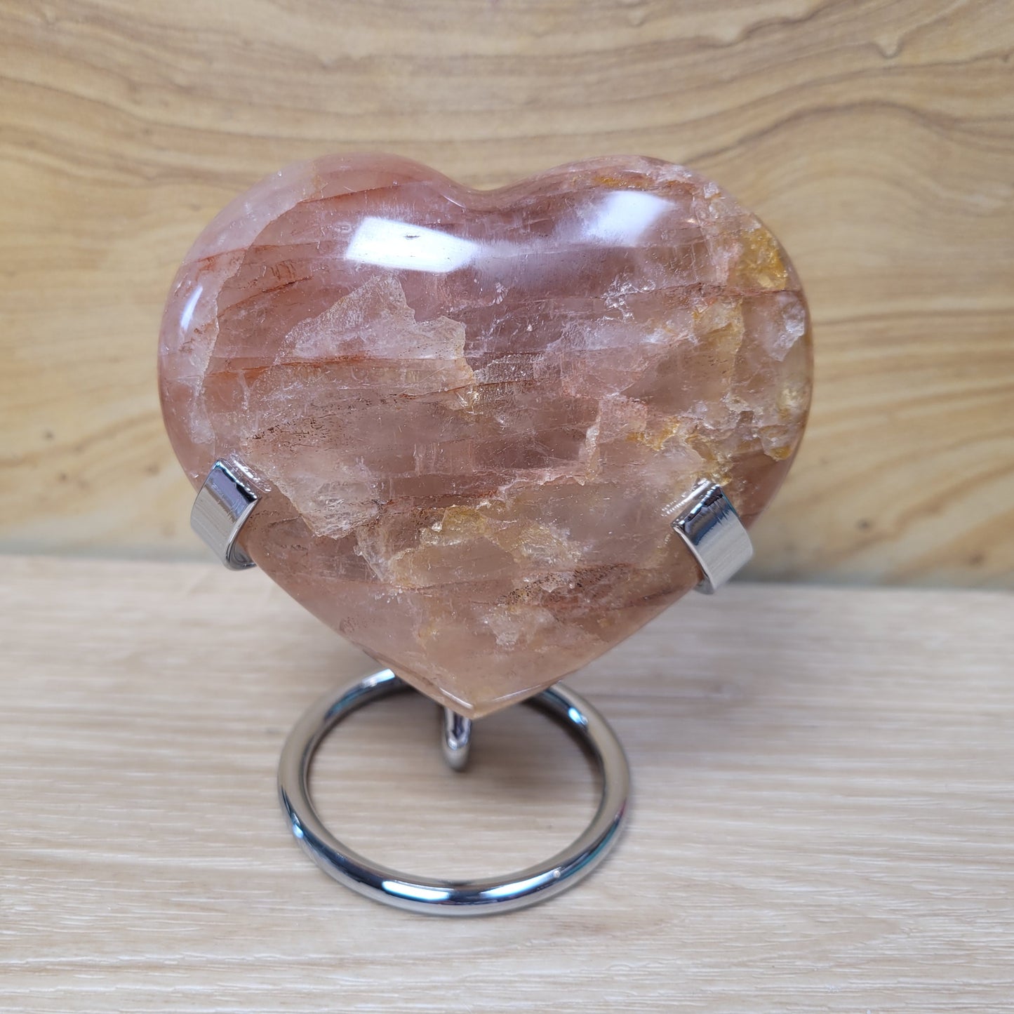 Hematoid Quartz Heart