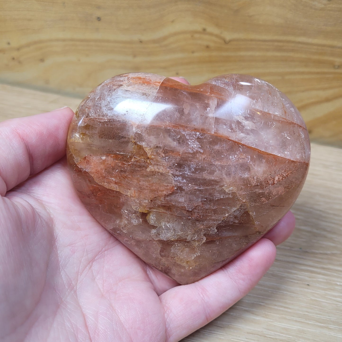 Hematoid Quartz Heart