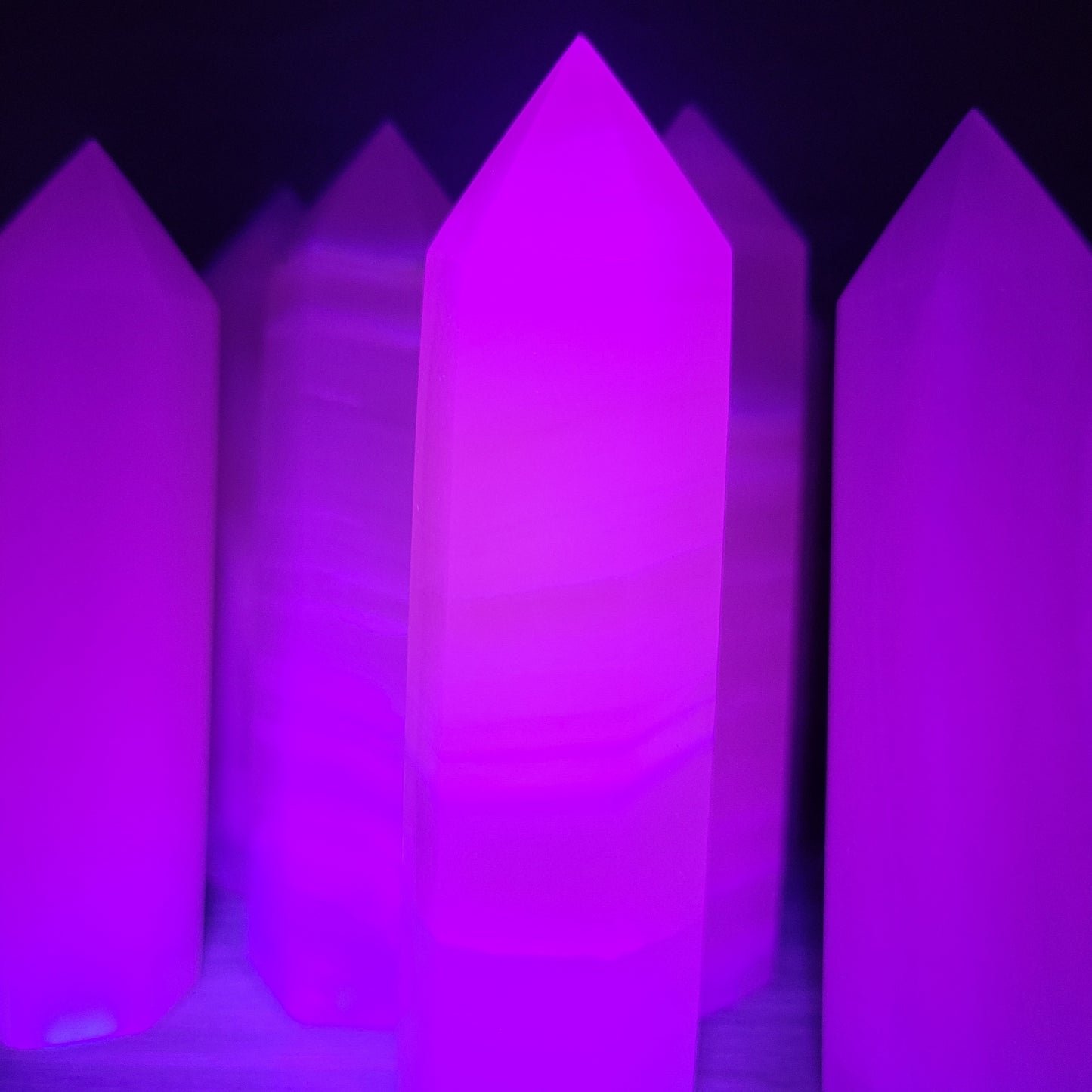 Pink Calcite Points (UV Reactive)