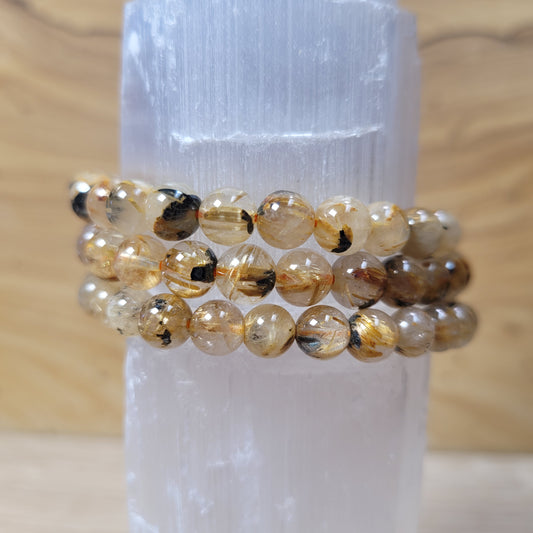 Golden Rutile Bracelet - 7mm