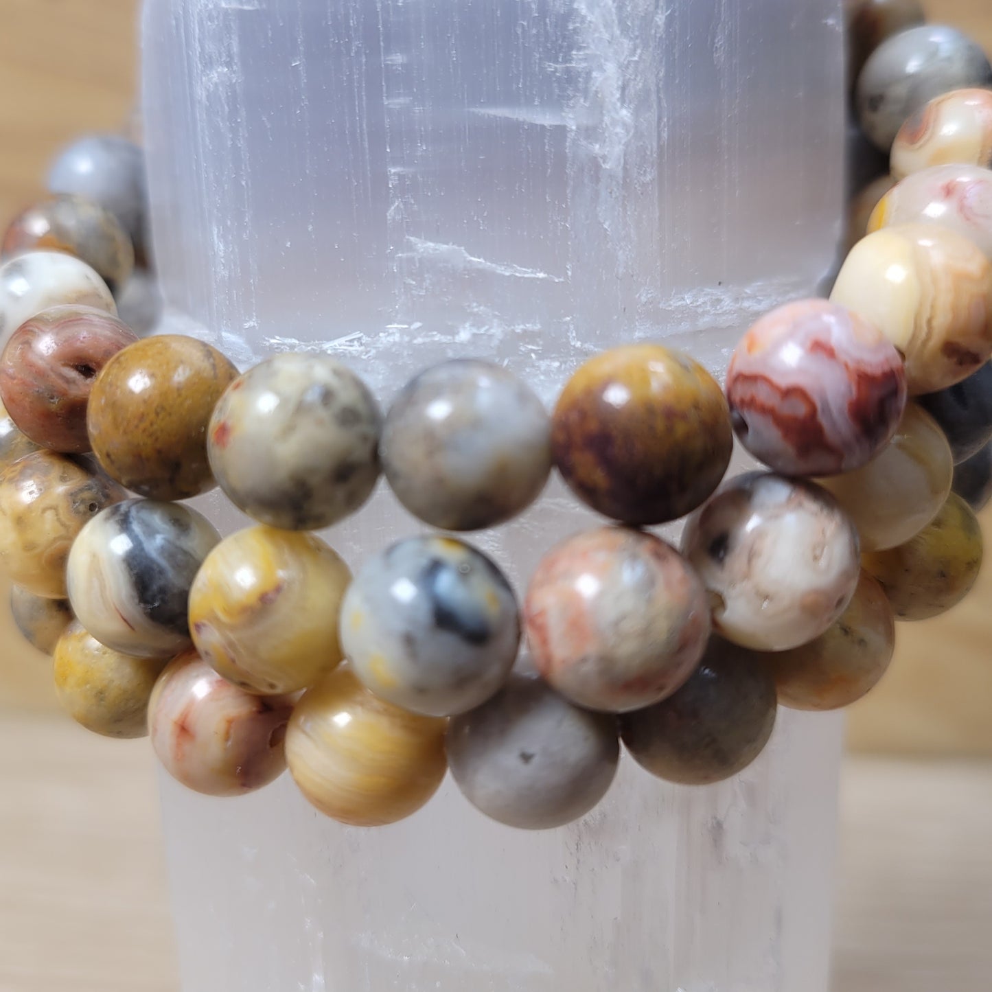 Crazy Lace Agate Bracelet - 8mm