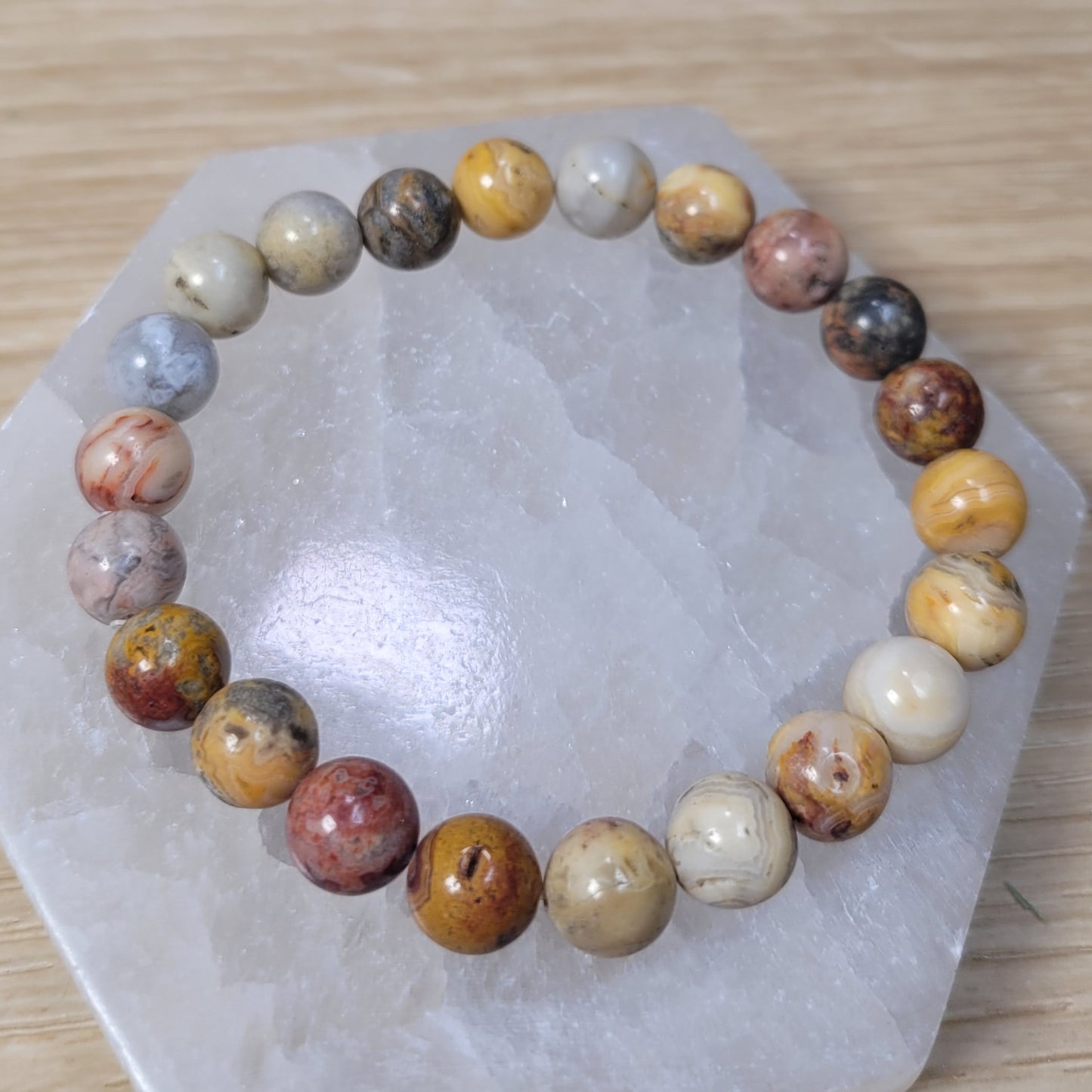 Crazy Lace Agate Bracelet - 8mm