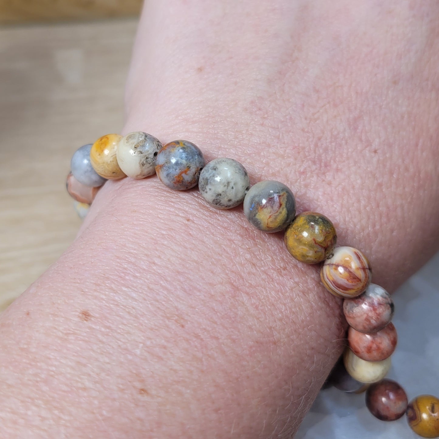 Crazy Lace Agate Bracelet - 8mm