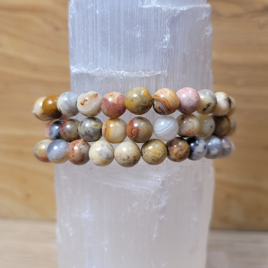 Crazy Lace Agate Bracelet - 6mm