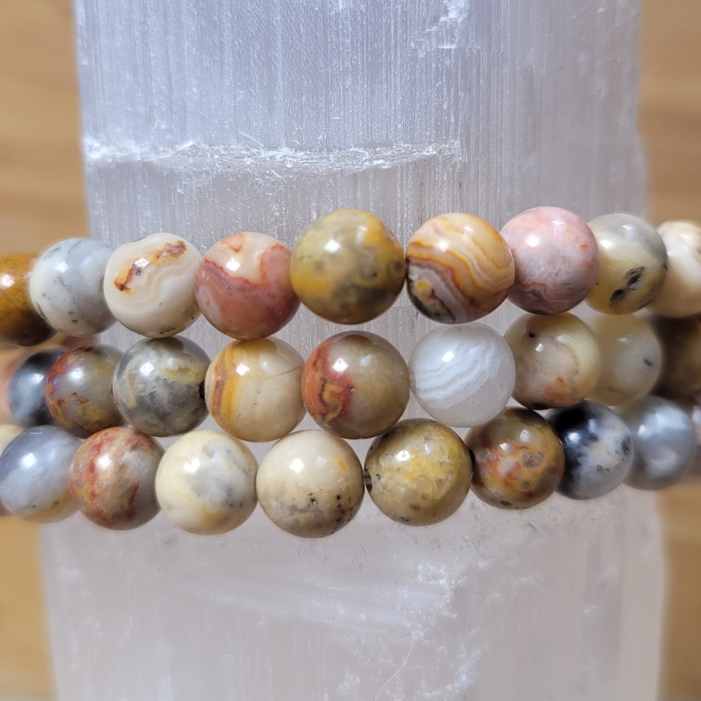 Crazy Lace Agate Bracelet - 6mm