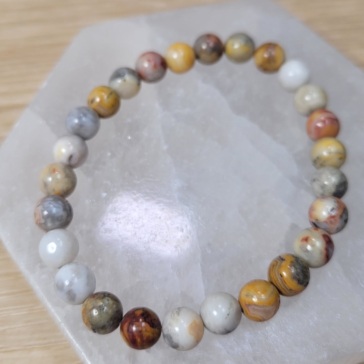 Crazy Lace Agate Bracelet - 6mm